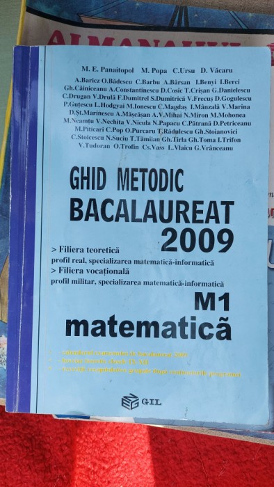 GHID METODIC BACALAUREAT M1 MATEMATICA TEORETICA VOCATIONALA