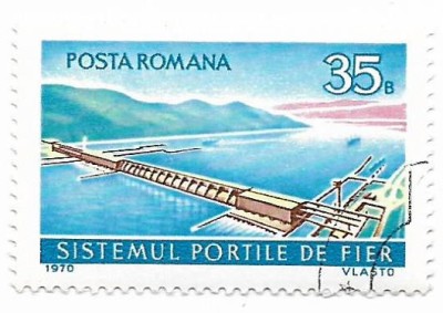 Romania (339) - Sistemul hidroenergetic Portile de Fier, 1970 - obliterat foto