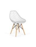 Scaun bucatarie BUC 220, design modern, polipropilena, picioare lemn, 100 kg