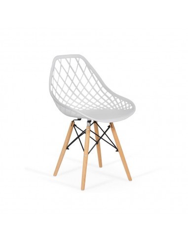Scaun bucatarie BUC 220, design modern, polipropilena, picioare lemn, 100 kg