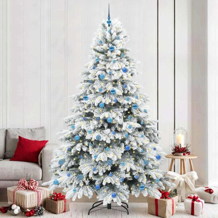 vidaXL Brad de Crăciun artificial cu 300 LED Verde 240 cm PE și PVC 3397647