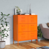 VidaXL Dulap cu sertare, portocaliu, 80x35x101,5 cm, oțel
