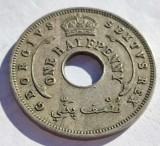 267. Moneda Africa de Vest Britanica 1/2 penny 1951