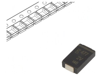Condensator Polimeric Low ESR 470uF 2V SMD foto