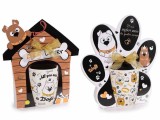 Cumpara ieftin Set 2 cani portelan multicolor in cutii cadou Catelusi &Oslash; 8 cm x 10,5 H, 300 ml