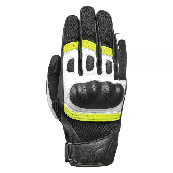 MBS Manusi piele Oxford RP-6S, negru/alb, negru/alb/verde-fluo, XL, Cod Produs: GM193502XLOX