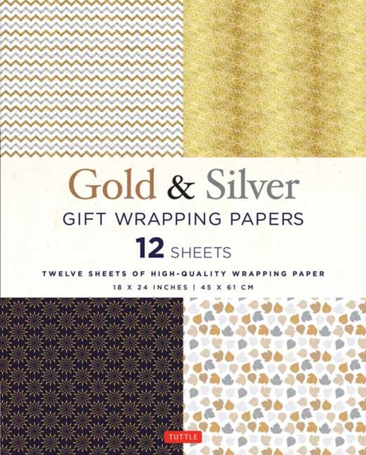 Silver &amp; Gold Gift Wrapping Papers - 12 Sheets: 12 Sheets of High-Quality 18 X 24 Inch Wrapping Paper