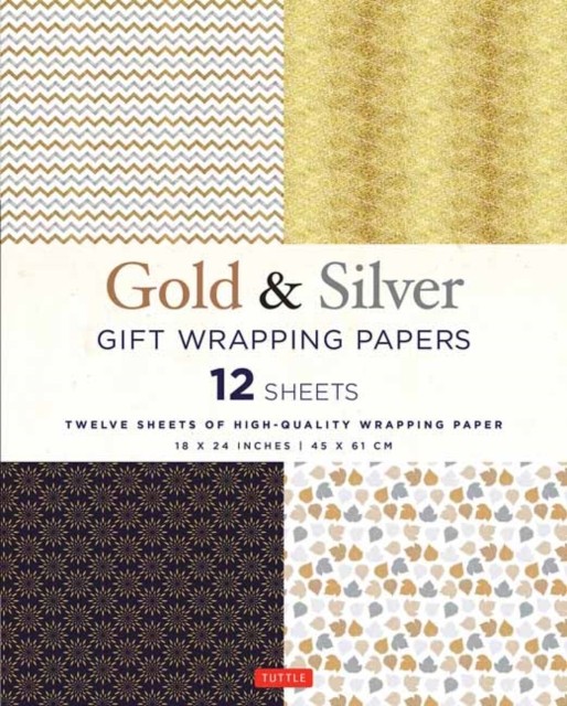 Silver &amp; Gold Gift Wrapping Papers - 12 Sheets: 12 Sheets of High-Quality 18 X 24 Inch Wrapping Paper