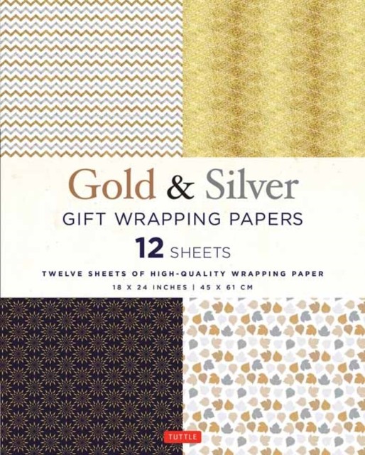 Silver &amp; Gold Gift Wrapping Papers - 12 Sheets: 12 Sheets of High-Quality 18 X 24 Inch Wrapping Paper