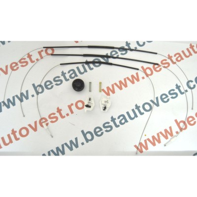 Kit reparatie macara geam fata Renault Megane 2 (M) 11.2002-10.2008 electrica fata dreapta (cablu role si suport geam) foto