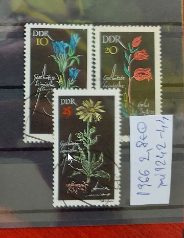 TS21 - Timbre serie DDR 1966 Mi1242 Flora