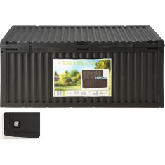 Cutie depozitare exterior cu capac, plastic rezistent, 120x52x54 cm, cu roti