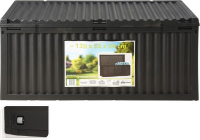 Cutie depozitare exterior cu capac, plastic rezistent, 120x52x54 cm, cu roti foto