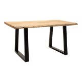 Cumpara ieftin Masa Miles Slim Boho, Pako World, Lemn de salcam, Grosime 3.7 cm, Natural, 200x96x76 cm