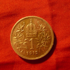 Moneda 1 koroana 1912 Austria Fr.Josef argint , cal. F.Buna