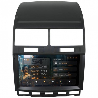 Navigatie Volkswagen Touareg (2002-2011) 4GB RAM Android 13 Octacore Slot Sim 4G DSP GPS Wi-FI Carplay Android Auto USB Waze 9 inch foto