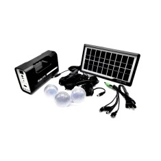 Kit camping cu lanterna, panou solar, 3 becuri LED SMD