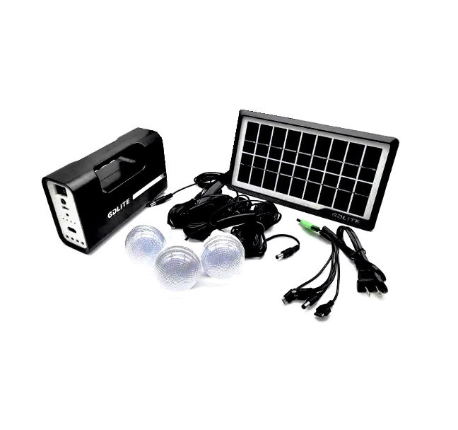 Kit camping cu lanterna, panou solar, 3 becuri LED SMD