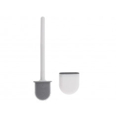 Perie pentru WC flexibila cu suport Silicon Alba 35 X 8 cm