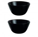 Set 2 boluri de servit din opal, 2.9 litri, 24x10.5 cm, negru, Oem