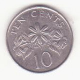 Singapore 10 centi 1991 - KM# 51, Sch&ouml;n# 41, Asia, Cupru-Nichel