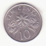 Singapore 10 centi 1991 - KM# 51, Sch&ouml;n# 41, Asia, Cupru-Nichel