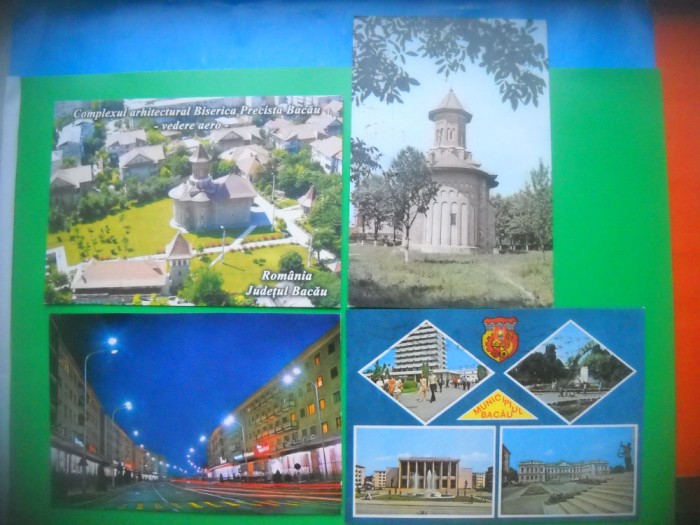 HOPCT LOT 3037 BACAU -4 CARTI POSTALE-CIRCULATE