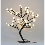 Decoratiune luminoasa crenguta cu baterii 72 led -uri flori alb cald, Flippy