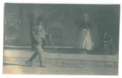 3613 - PLOIESTI, Ethnic, bacanie - old postcard, real PHOTO - unused - 1917 foto