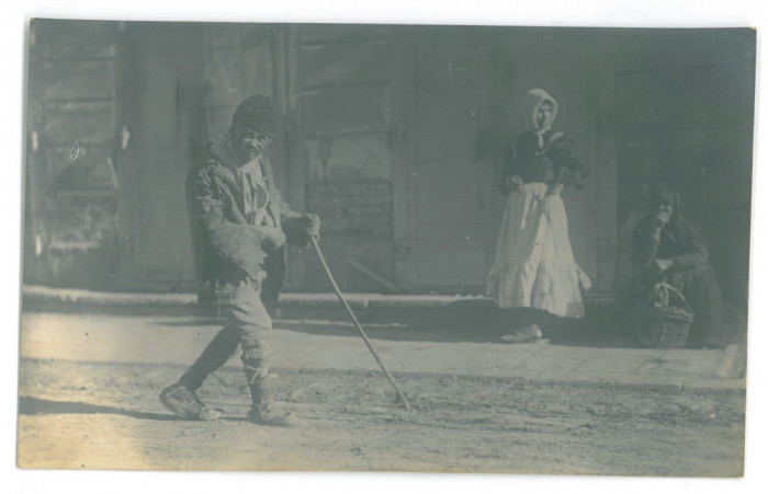 3613 - PLOIESTI, Ethnic, bacanie - old postcard, real PHOTO - unused - 1917