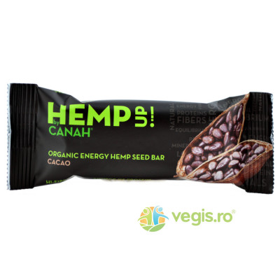 Baton Din Seminte De Canepa si Cacao Hemp Up Ecologic/Bio 48gr foto