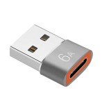 Cumpara ieftin Adaptor OTG, de la USB tata la Type-C mama, 60W - Gri, Oem