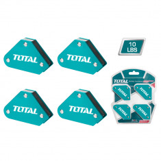 TOTAL - SET 4 COLTARE MAGNETICE PENTRU SUDURA 45°,90° PowerTool TopQuality