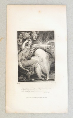 &amp;quot;Cuplu&amp;quot; gravura veche 1808 foto