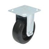 Roata fixa industriala 125x50 mm din cauciuc plin, placa otel, 130 kg