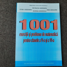 1001 DE PROBLEME SI EXERCITII PENTRU CLASELE A V-A SI A VI-A PETRUTA GAZDARU R0