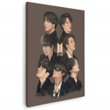 Tablou afis BTS trupa de muzica 2414 Tablou canvas pe panza CU RAMA 20x30 cm