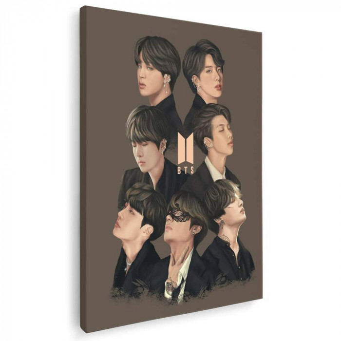 Tablou afis BTS trupa de muzica 2414 Tablou canvas pe panza CU RAMA 30x40 cm