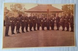 fotografie veche - Aviatie, grup de soldati si ofiteri - ceremonie solemna, perioada socialista anii 1970