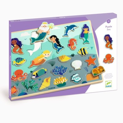 Puzzle lemn Ocean, Djeco foto