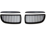 Grila masca fata fata BMW Seria 3 (E90/E91), 11.2004-08.2008, partea stanga, cu 2 ornamente; negru, lucios; Tuning,