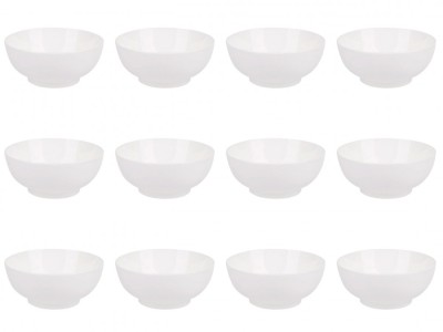 Set boluri, 12 piese, 1L, Portelan, Alb foto