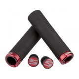 Cumpara ieftin Mansoane SRAM Locking Foam Grips 129mm Negru/Rosu Ultimate FactoryBikes
