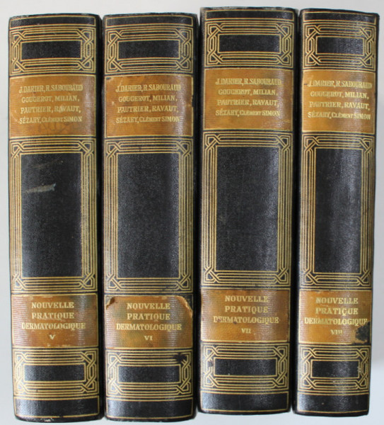 NOUVELLE PRATIQUE DERMATOLOGIQUE par DARIER ...CLEMENT SIMON , 4 VOLUME , 1936