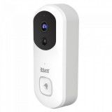 Cumpara ieftin Sonerie inteligenta cu camera video FHD iHunt Smart Doorbell WIFI Alb, Mod de noapte, Sunet bidirectional, Aplicatie