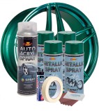 Kit complet reparatie si vopsire jante culoare Verde Metalizat, V4 FAVLine Selection
