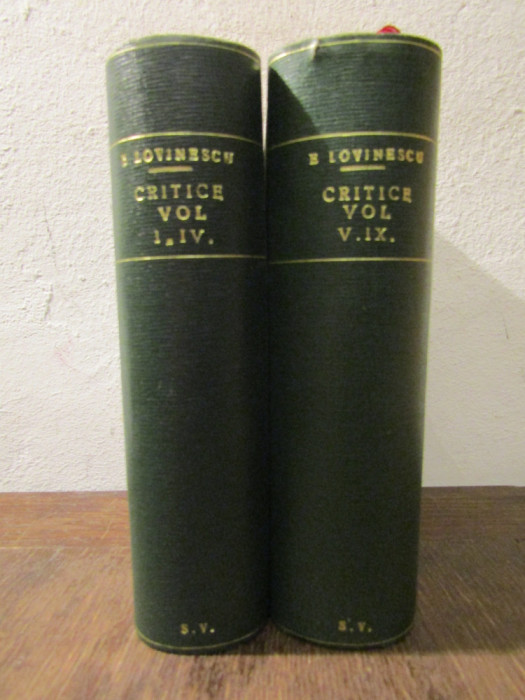 Critice - E. Lovinescu (9 volume colegate)