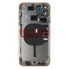 Carcasa Completa Gold + Flex Magsafe iPhone 11 Pro Max (Suport SIM, Butoane Power/Volum, Geam Camera Spate) - Original