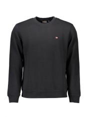 Bluza casual barbati, cu mini logo brodat, Regular fit, Negru, M foto