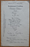 Cumpara ieftin Meniu Restaurant Capsa , Sinaia - Palace , 1922